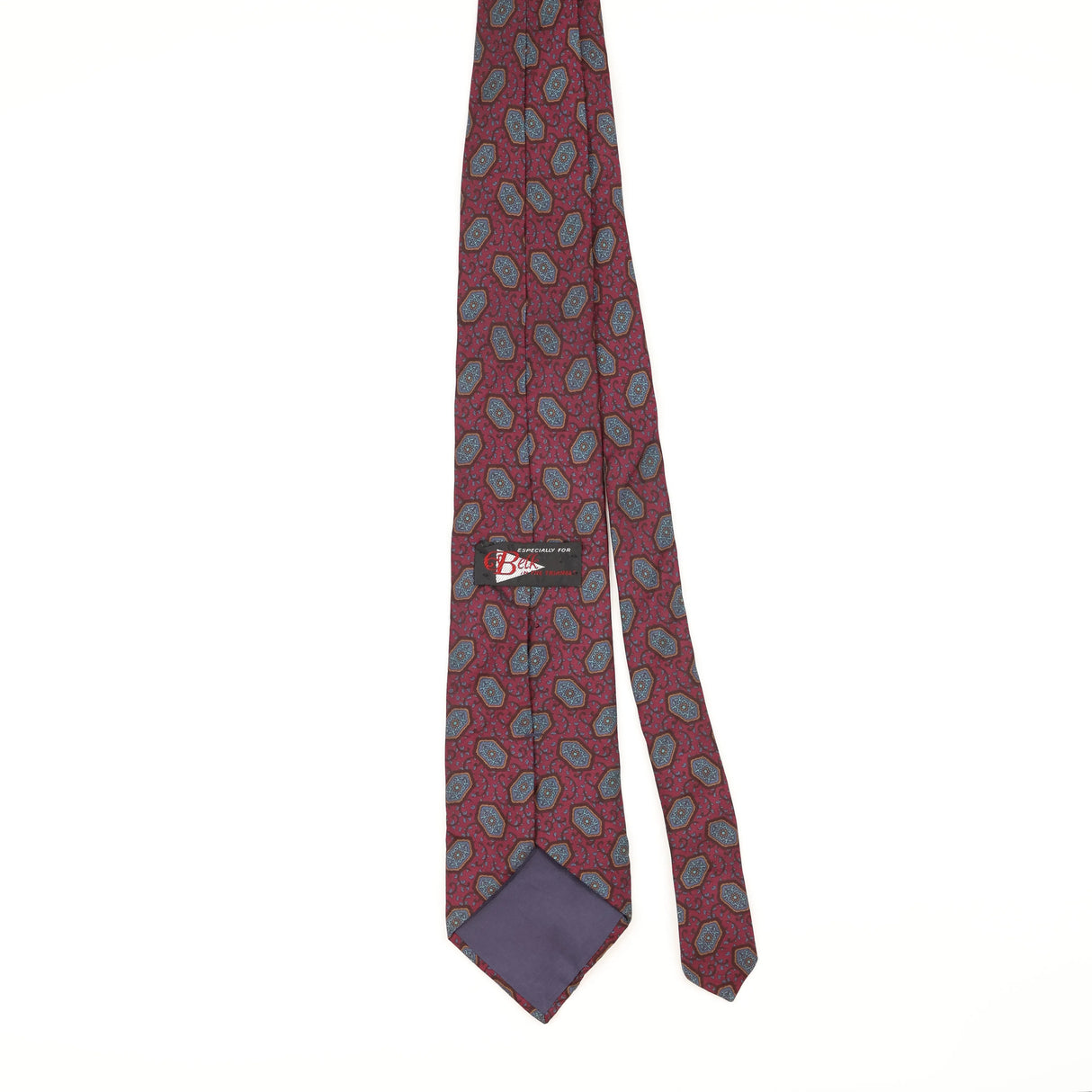 Back of Vintage 1990's Geometric Patterned Tie