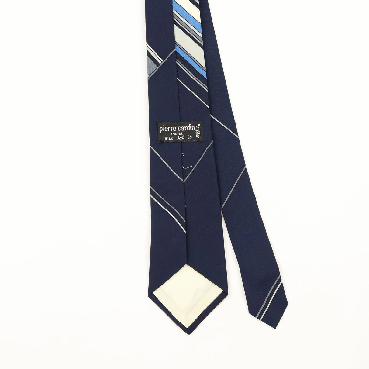 Back Detail of Vintage 1980's Pierre Cardin Geometric Patterned Tie