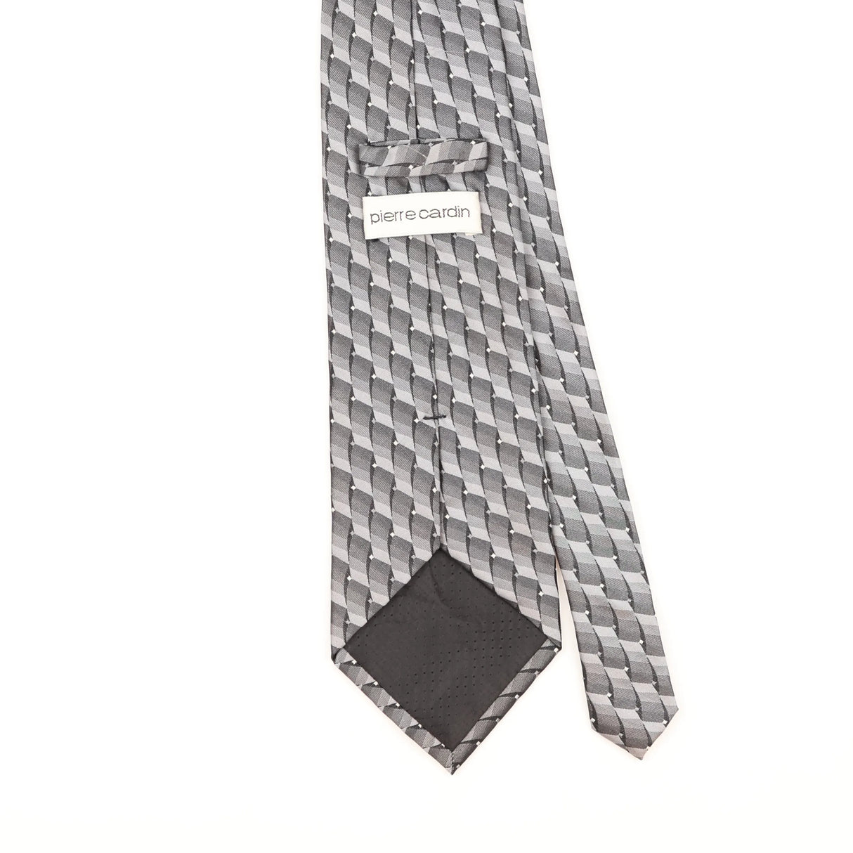 Back Detail of Vintage Pierre Cardin Geometric Patterned Tie
