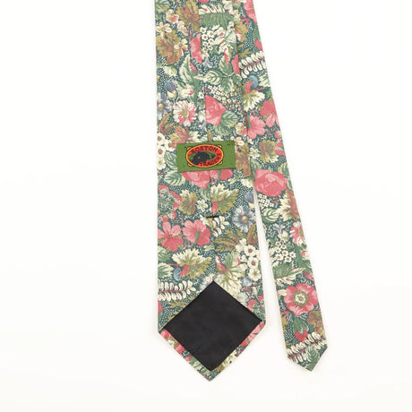Back Detail of Vintage 1980's Boston Traders Floral Patterned Tie