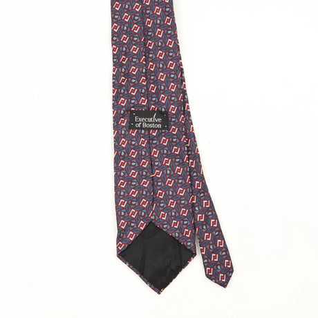 Back Back Detail of Vintage 1990's Geometric Patterned Tie
