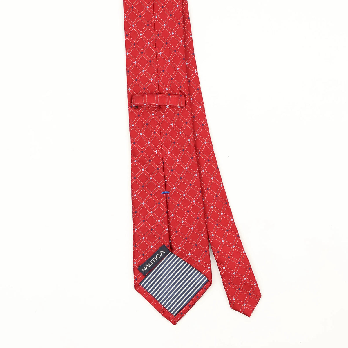 Back Back Detail of Vintage Nautica Geometric Patterned Tie