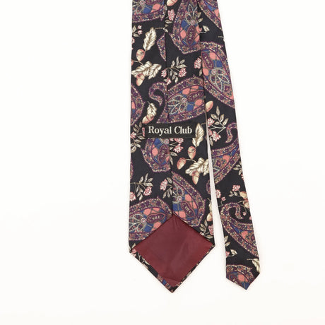 Back Detail of Vintage 1990's Paisley Patterned Tie