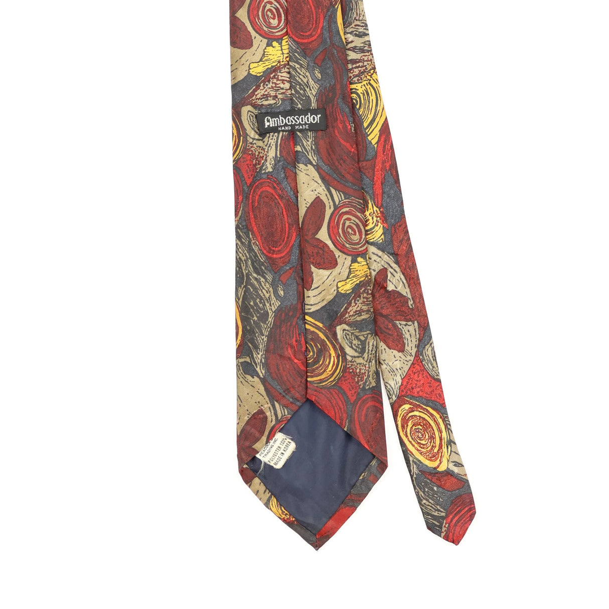 Back Back Detail of Vintage 1980's Abstract Patterned Tie