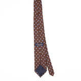 Back Back of Vintage 1990's Brooks Brothers Daisy Foulard Geometric Patterned Tie