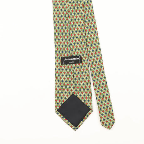 Back Detail of Vintage 1990's Pierre Cardin Geometric Patterned Tie