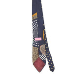 Back of Vintage 1980's Tennis Cartoon Patterned Tie