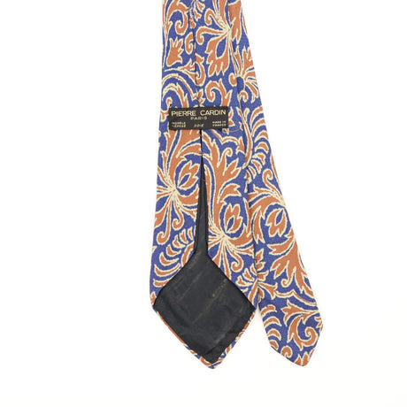 Back Detail of Vintage 1980's Pierre Cardin Geometric Patterned Tie