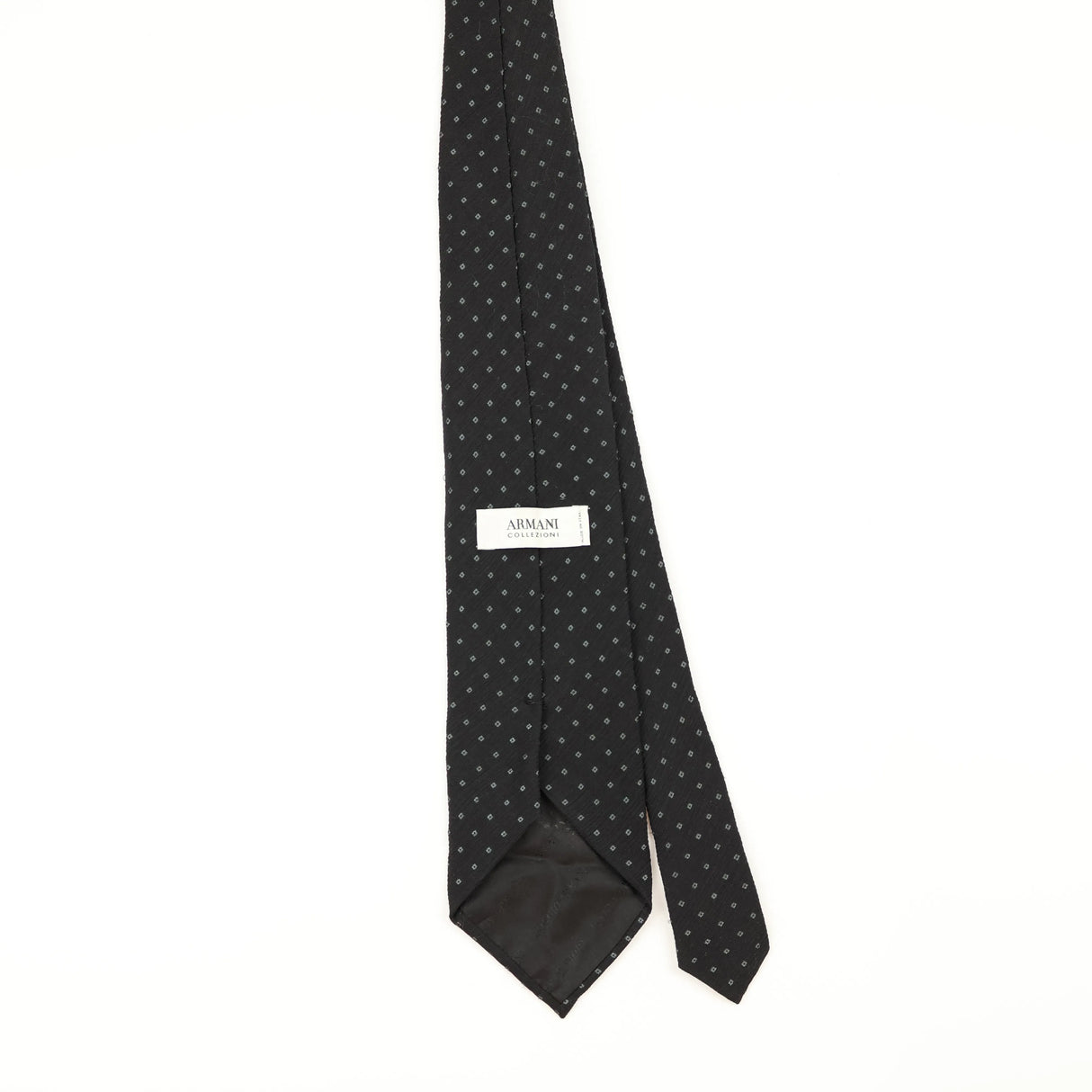Back of Vintage Giorgio Armani Polka Dot Patterned Tie