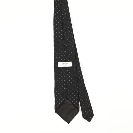 Back of Vintage Giorgio Armani Polka Dot Patterned Tie