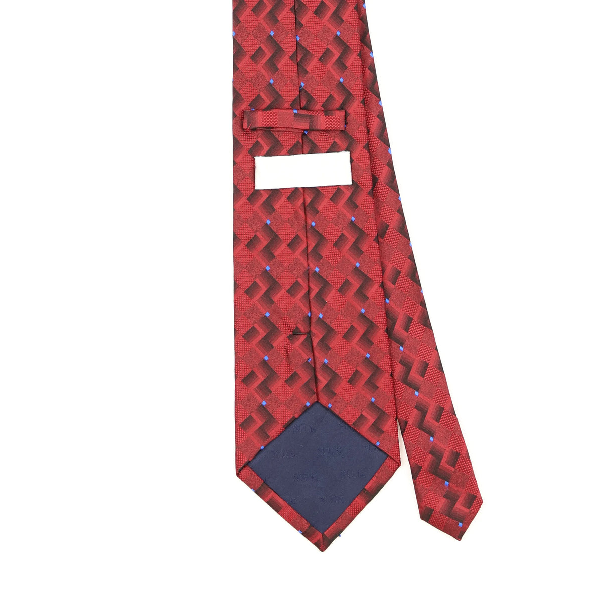 Back Detail of Vintage Geometric Patterned Tie