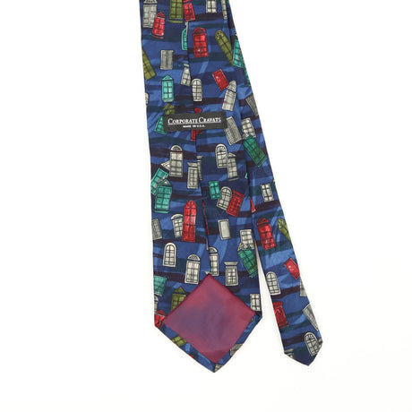 Back Back Detail of Vintage 1990's Windows Geometric Patterned Tie