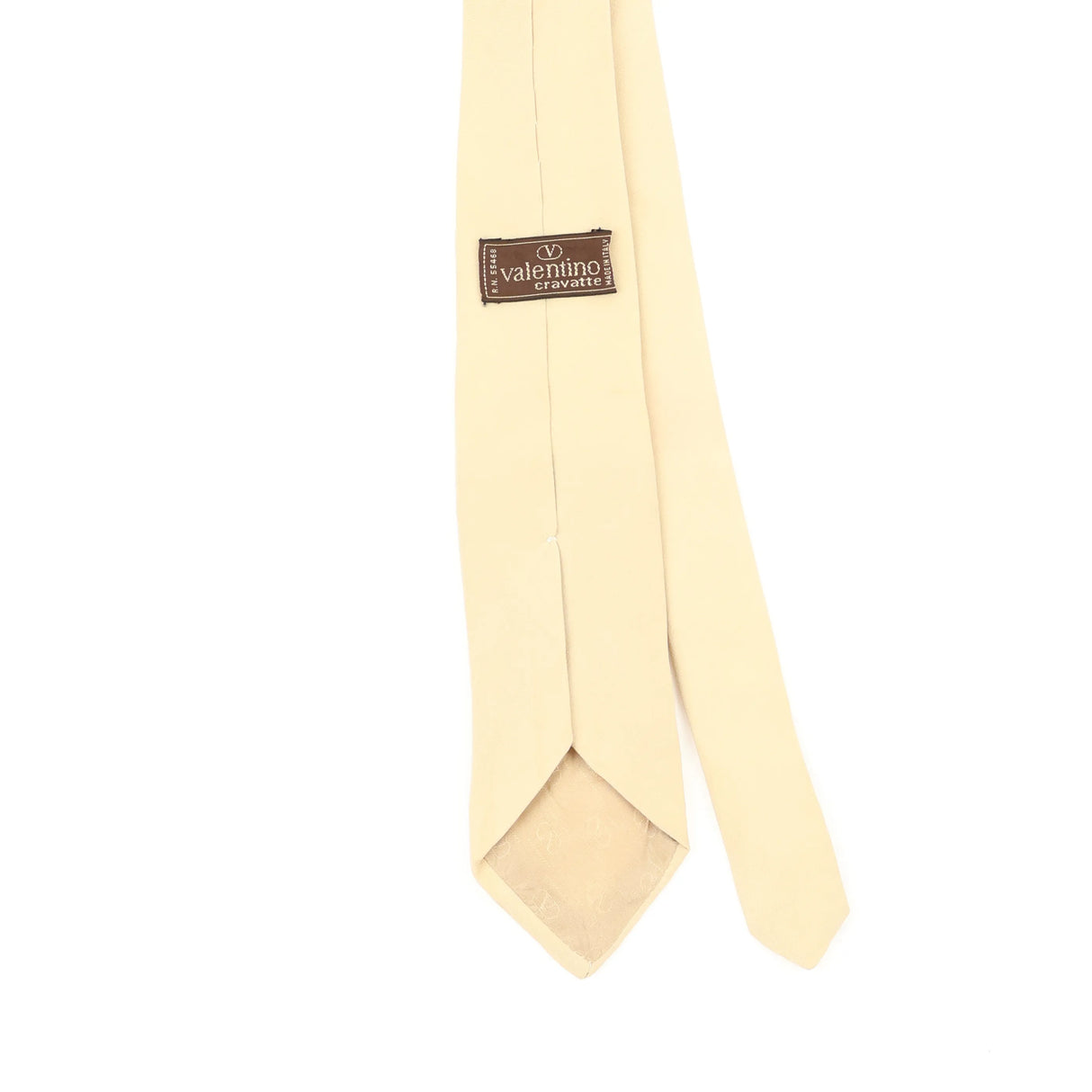 Back Back Detail of Vintage 1990's Valentino Plain Patterned Tie