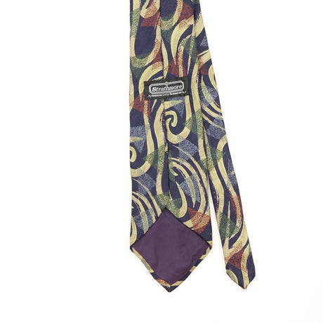 Back Detail of Vintage Abstract Patterned Tie