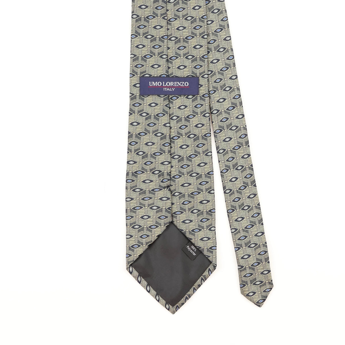 Back Detail of Vintage 1990's Geometric Patterned Tie