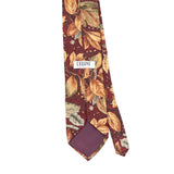 Back Back Detail of Vintage 1990's Leaf Floral Patterned Tie