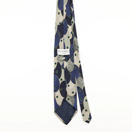 Back of Vintage 1990's Emilio Romano Abstract Patterned Tie