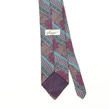 Back Detail of Vintage 1990's Geometric Patterned Tie