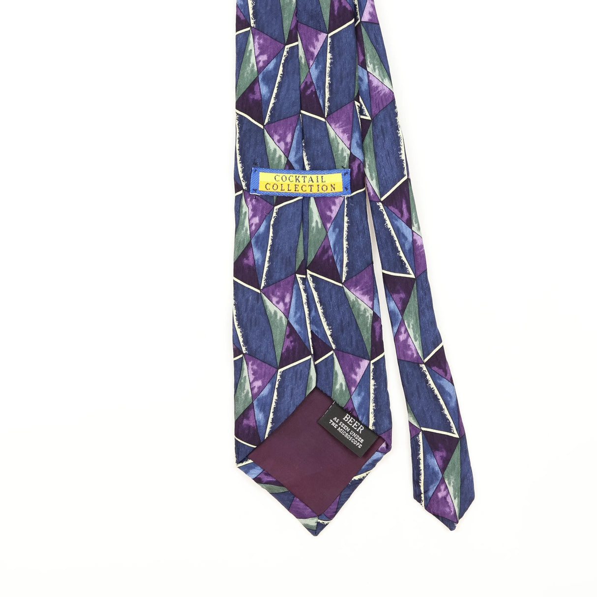 Back Detail of Vintage 1990's Abstract Patterned Tie