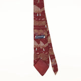 Back of Vintage 1970's Courchevel Farming Fields Abstract Patterned Tie