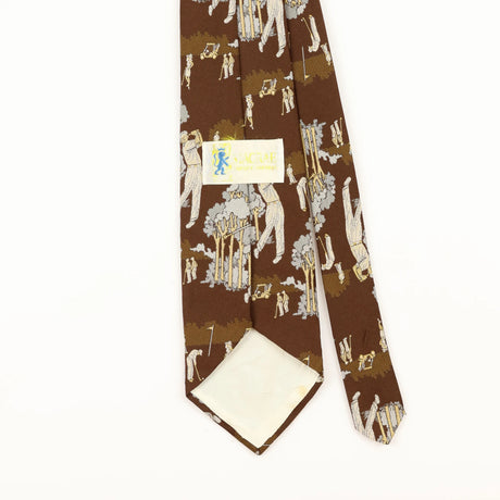 Back Detail of Vintage 1970's Cartoon Patterned Tie
