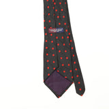 Back Detail of Vintage 1990's Geoffrey Beene Polka Dot Patterned Tie