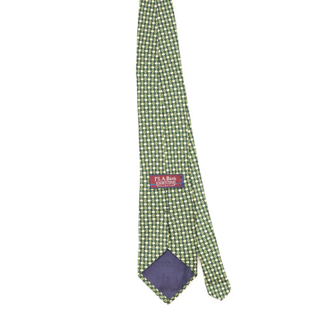 Back Back of Vintage 1990's Jos. A. Bank Geometric Patterned Tie