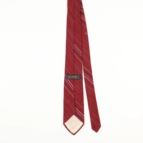 Back of Vintage Christian Dior Striped Patterned Tie