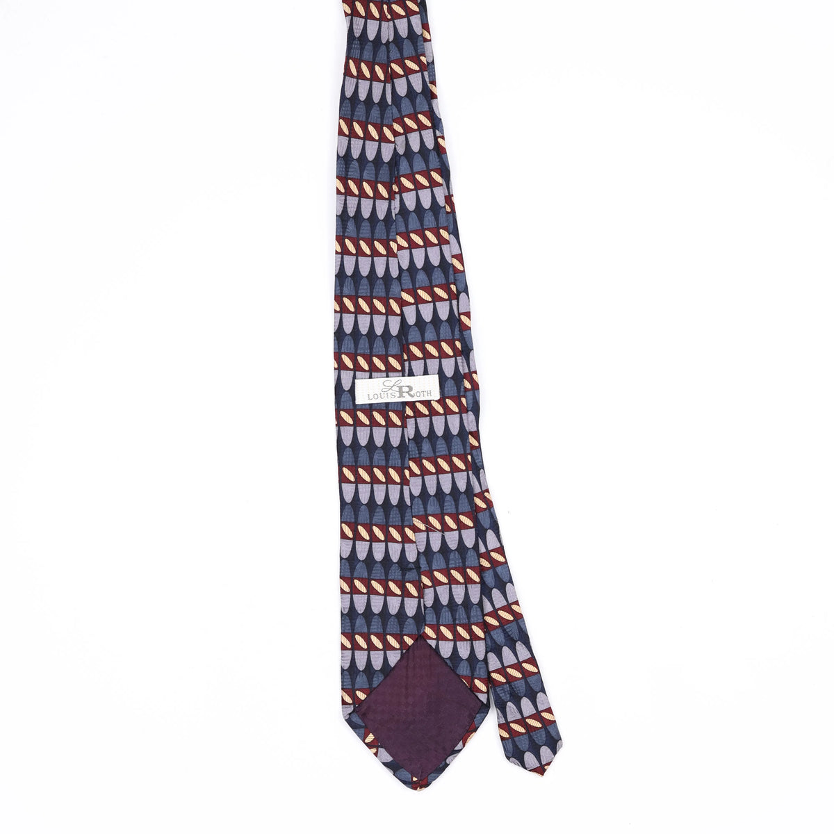 Back Back of Vintage 1990's Ovals Geometric Patterned Tie