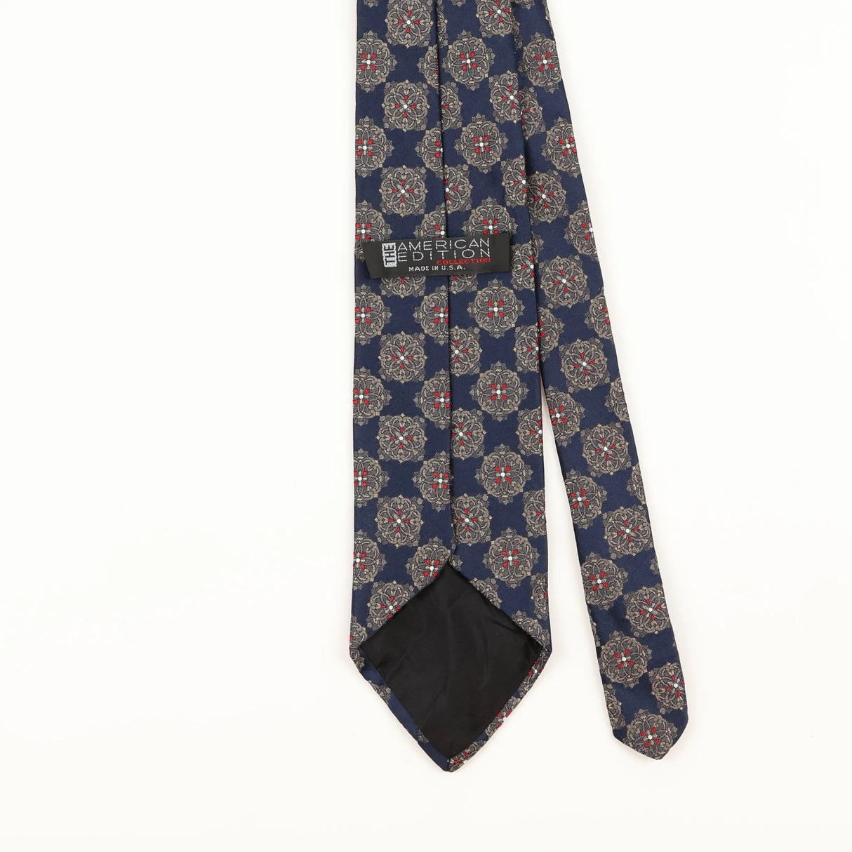 Back Detail of Vintage 1990's Geometric Patterned Tie
