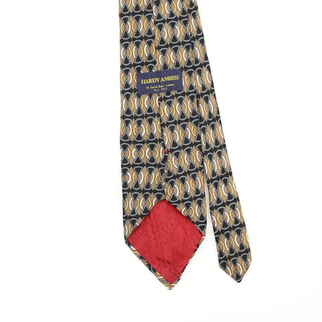 Back Back Detail of Vintage 1990's Hardy Amies Geometric Patterned Tie