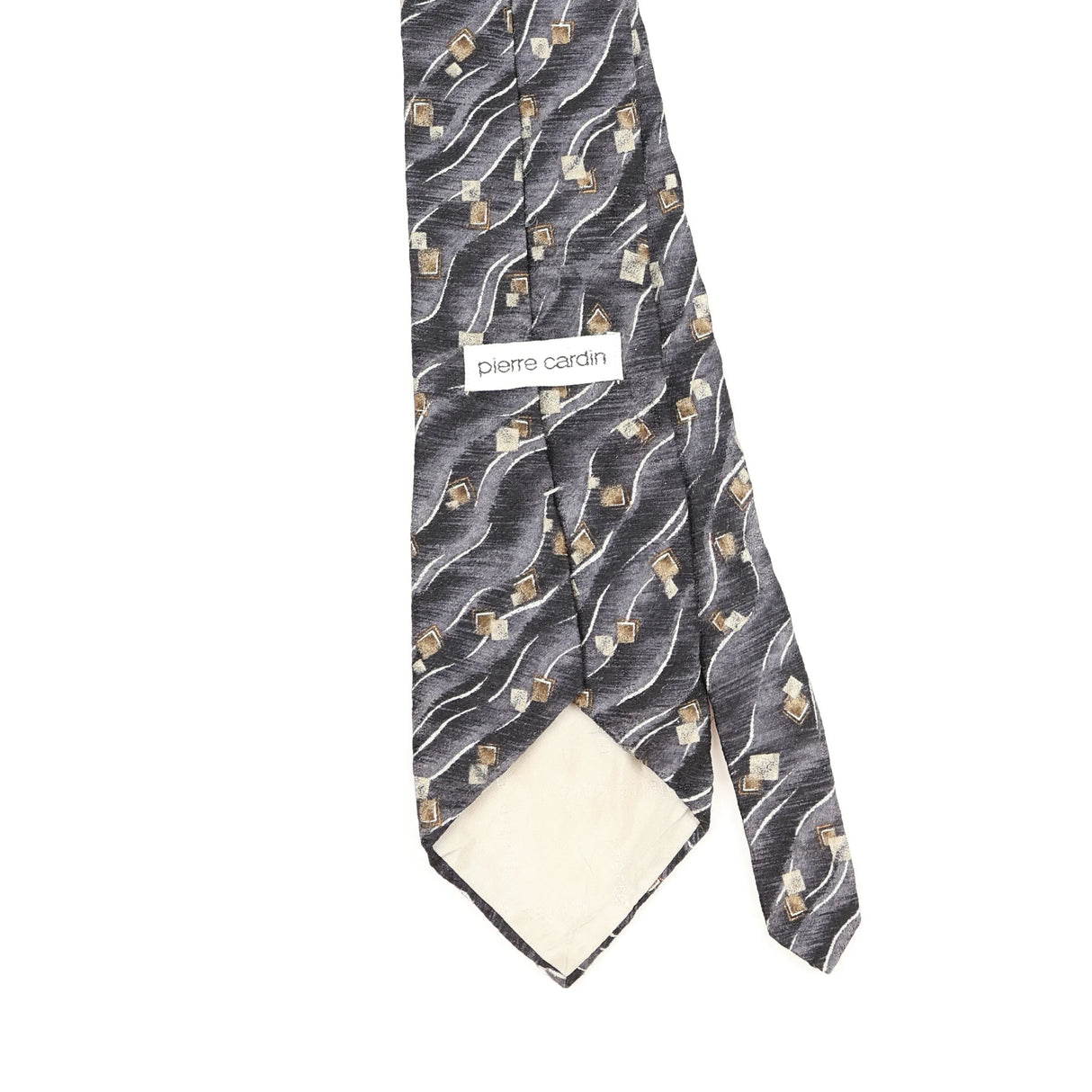 Back Back Detail of Vintage 1990's Pierre Cardin Geometric Patterned Tie