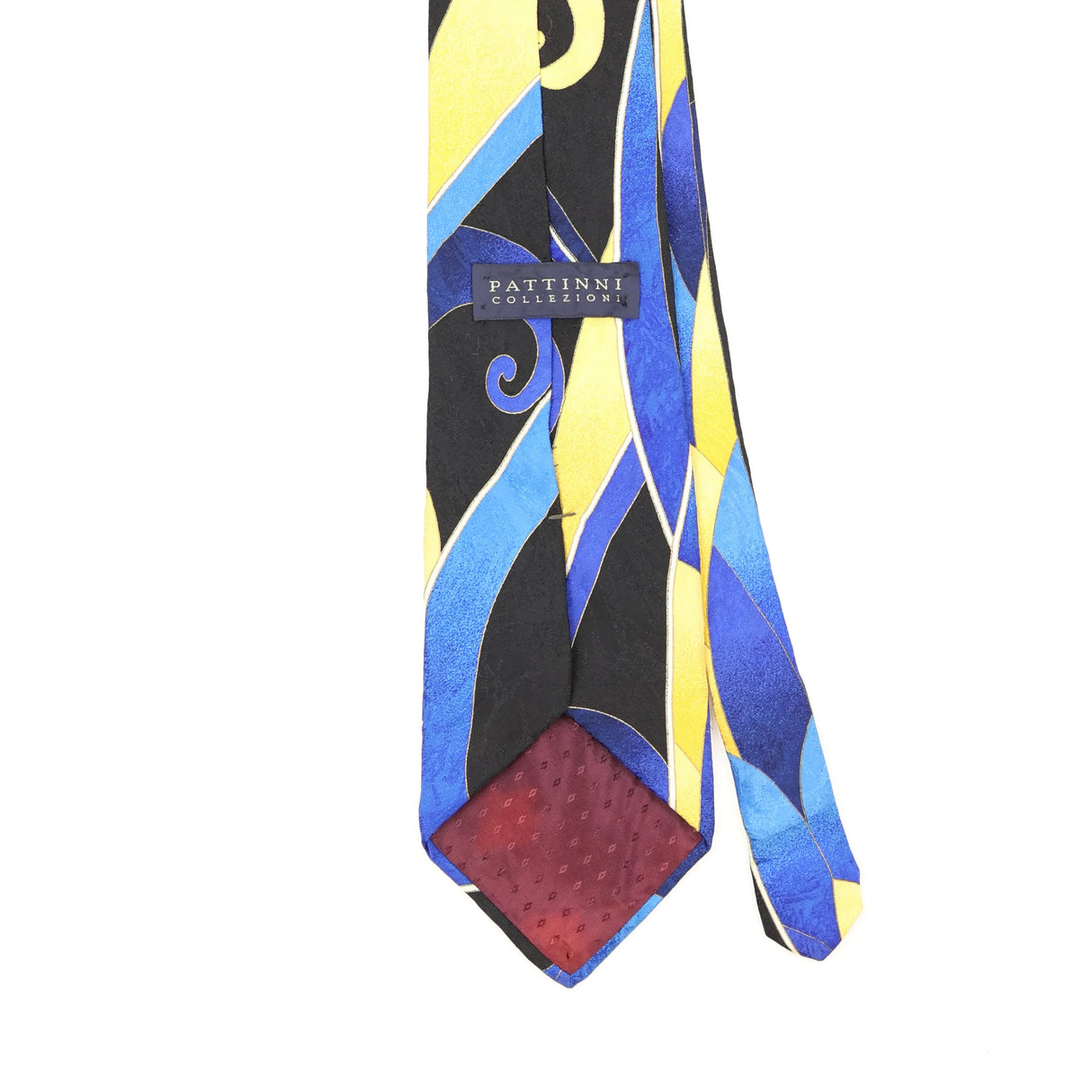 Back Back Detail of Vintage 1990's Swirls Abstract Patterned Tie