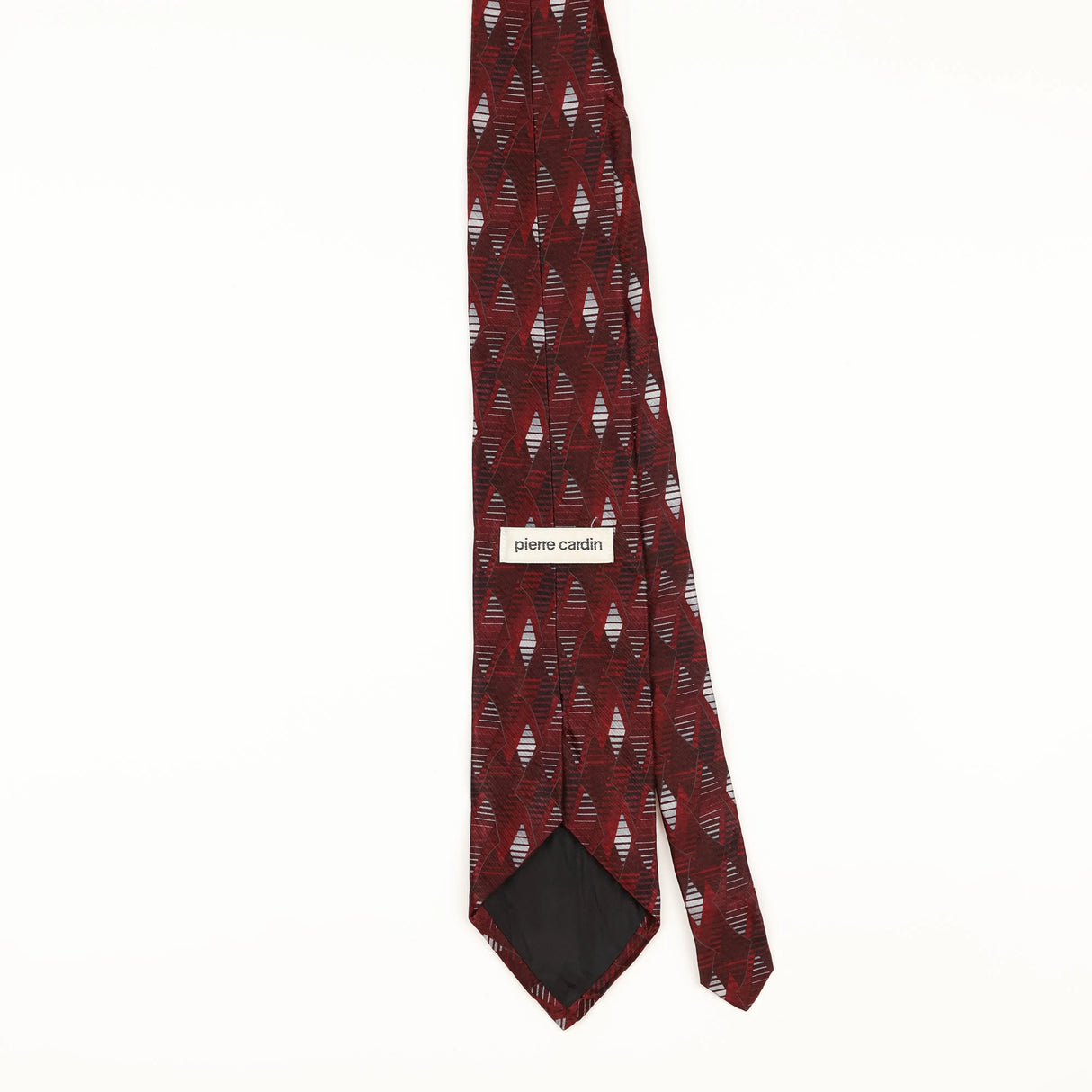 Back of Vintage 1990's Pierre Cardin Geometric Patterned Tie