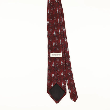 Back of Vintage 1990's Pierre Cardin Geometric Patterned Tie