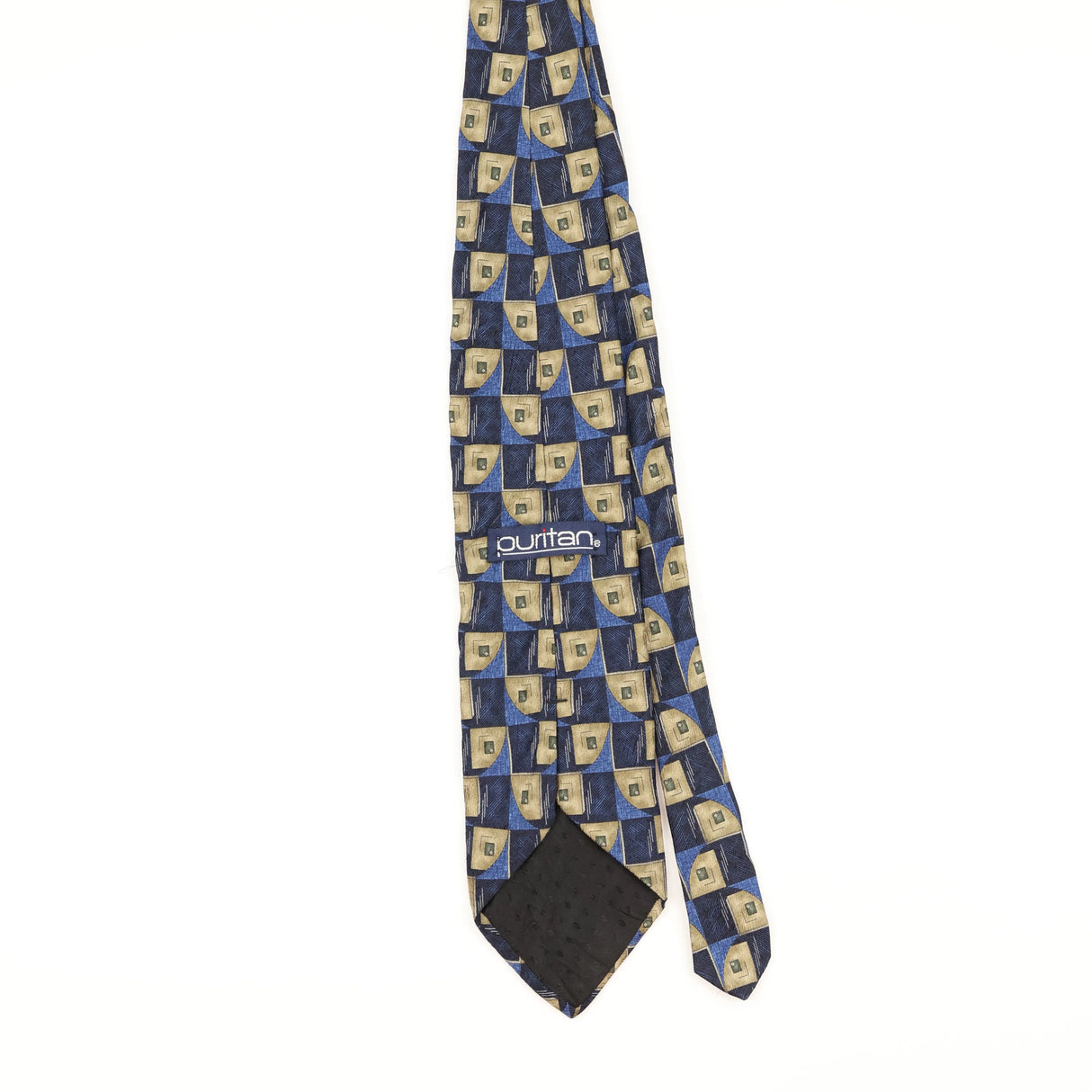 Back of Vintage 1990's Puritan Geometric Patterned Tie
