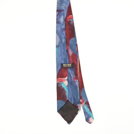 Back Back of Vintage Abstract Patterned Tie