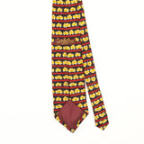 Back Back Detail of Vintage 1990's Museum Artifacts NY Taxi Cartoon Patterned Tie