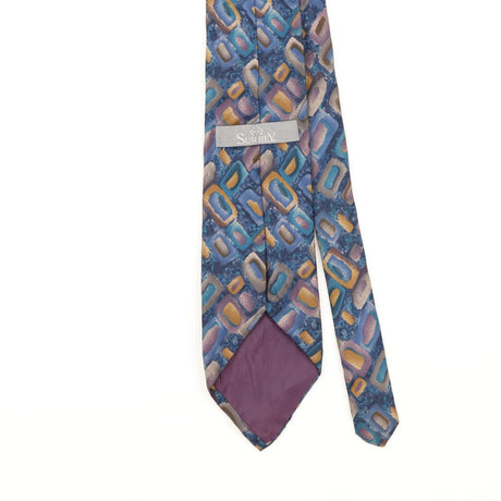 Back Detail of Vintage 1990's Surrey Geometric Patterned Tie