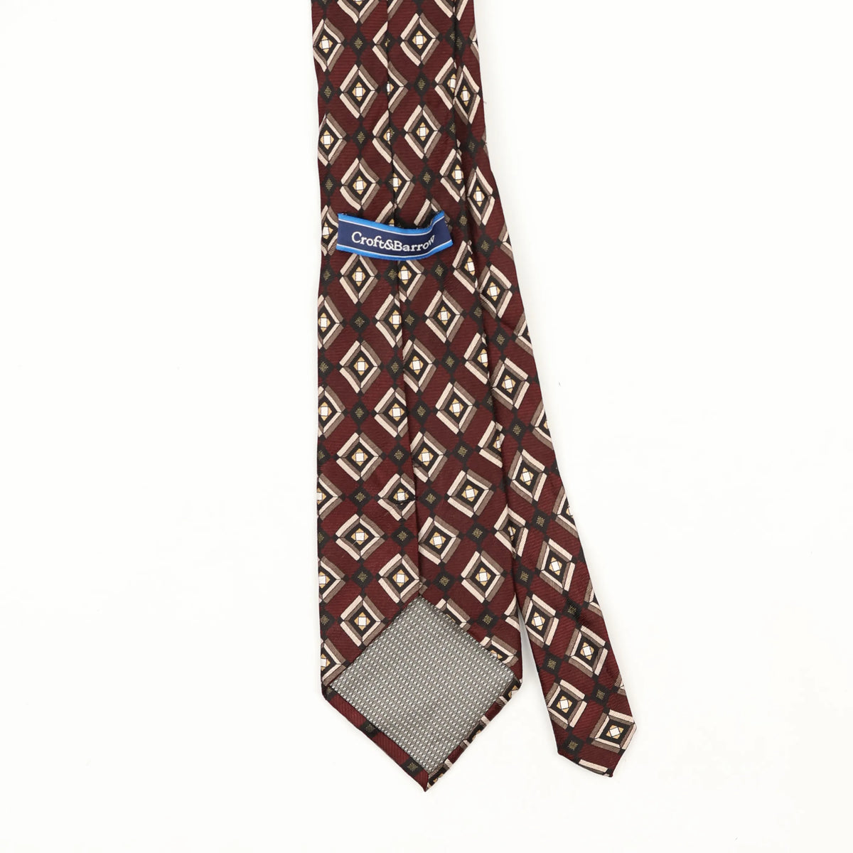 Back Back Detail of Vintage Croft & Barrow Geometric Patterned Tie