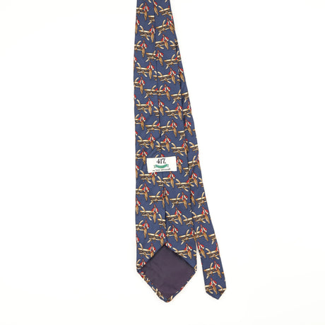 Back Back of Vintage 1990's Van Heusen Pilot Geometric Patterned Tie