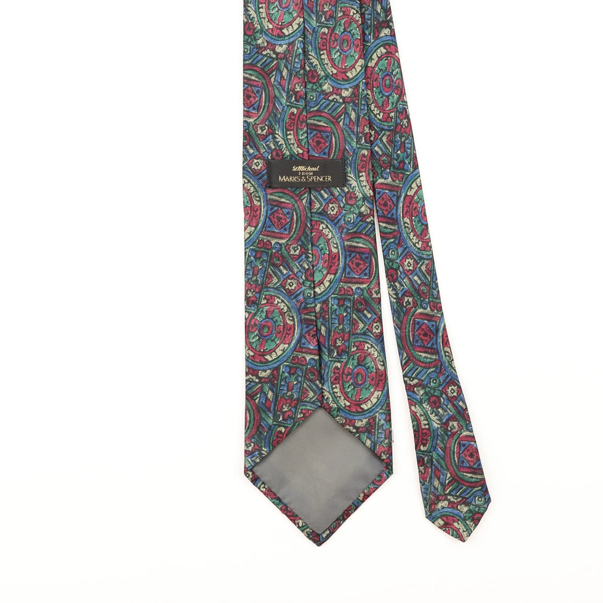 Back Detail of Vintage 1990's Abstract Patterned Tie