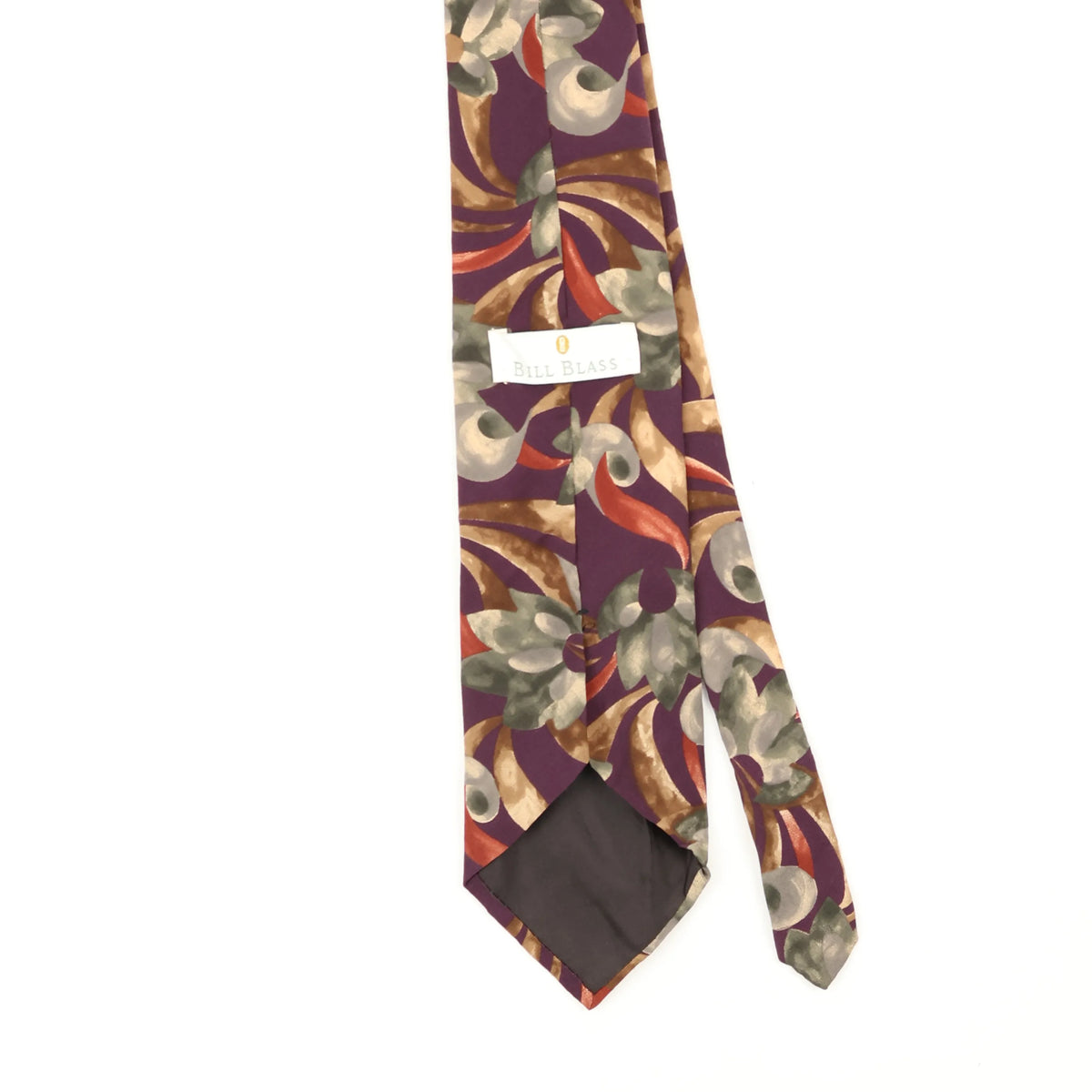 Back Back Detail of Vintage 1990's Bill Blass Abstract Patterned Tie