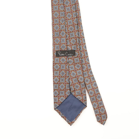 Back Detail of Vintage 1980's Pierre Cardin Geometric Patterned Tie