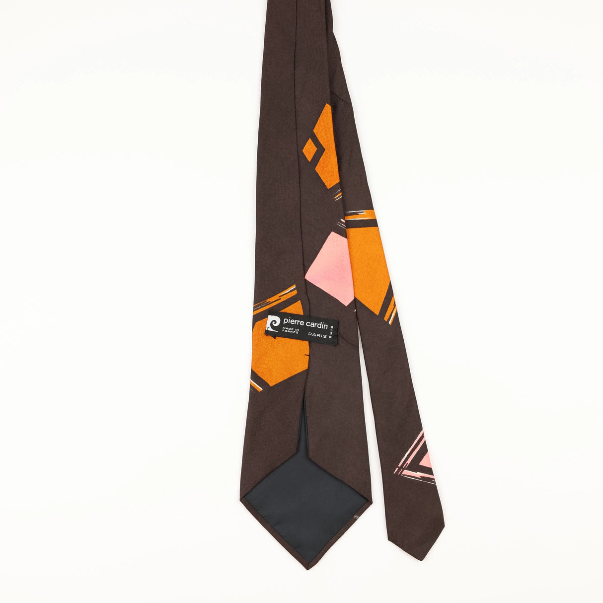 Back of Vintage 1980's Pierre Cardin Abstract Patterned Tie