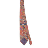 Back Back of Vintage 1990's Stafford Floral Paisley Patterned Tie
