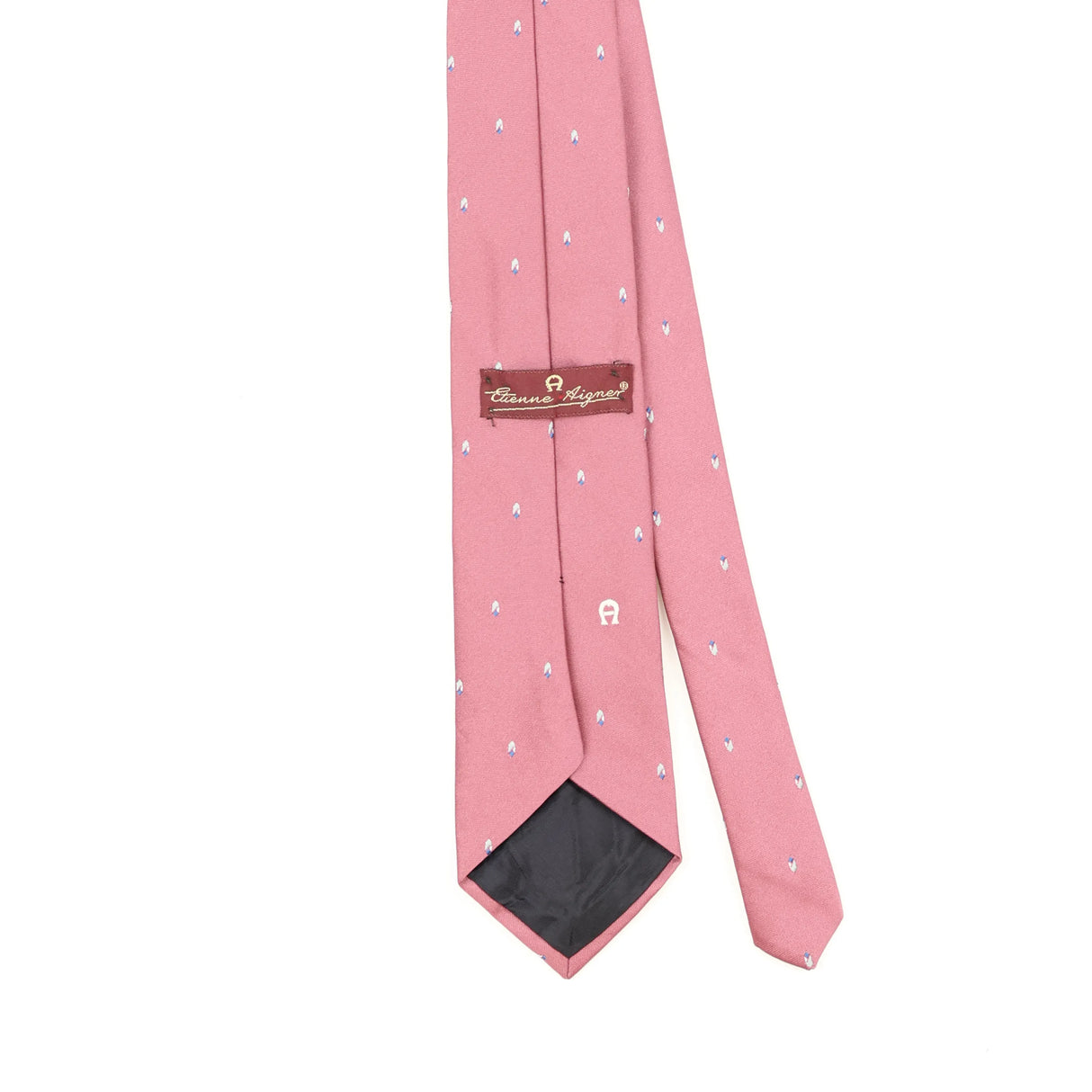 Back Back Detail of Vintage 1990's Etienne Aigner Geometric Patterned Tie