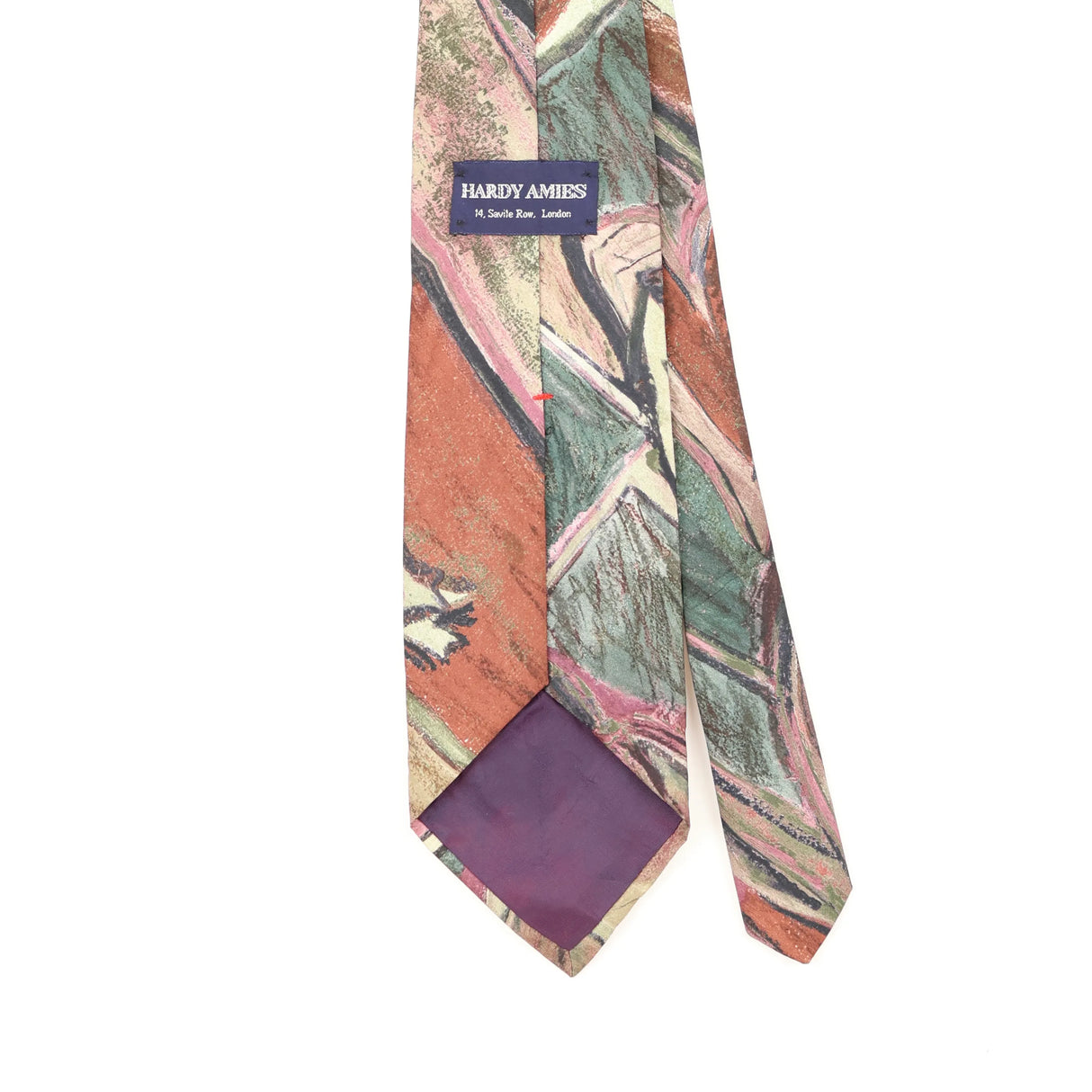 Back Back Detail of Vintage 1990's Hardy Amies Abstract Patterned Tie
