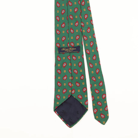 Back Detail of Vintage 1990's Brooks Brothers Geometric Patterned Tie