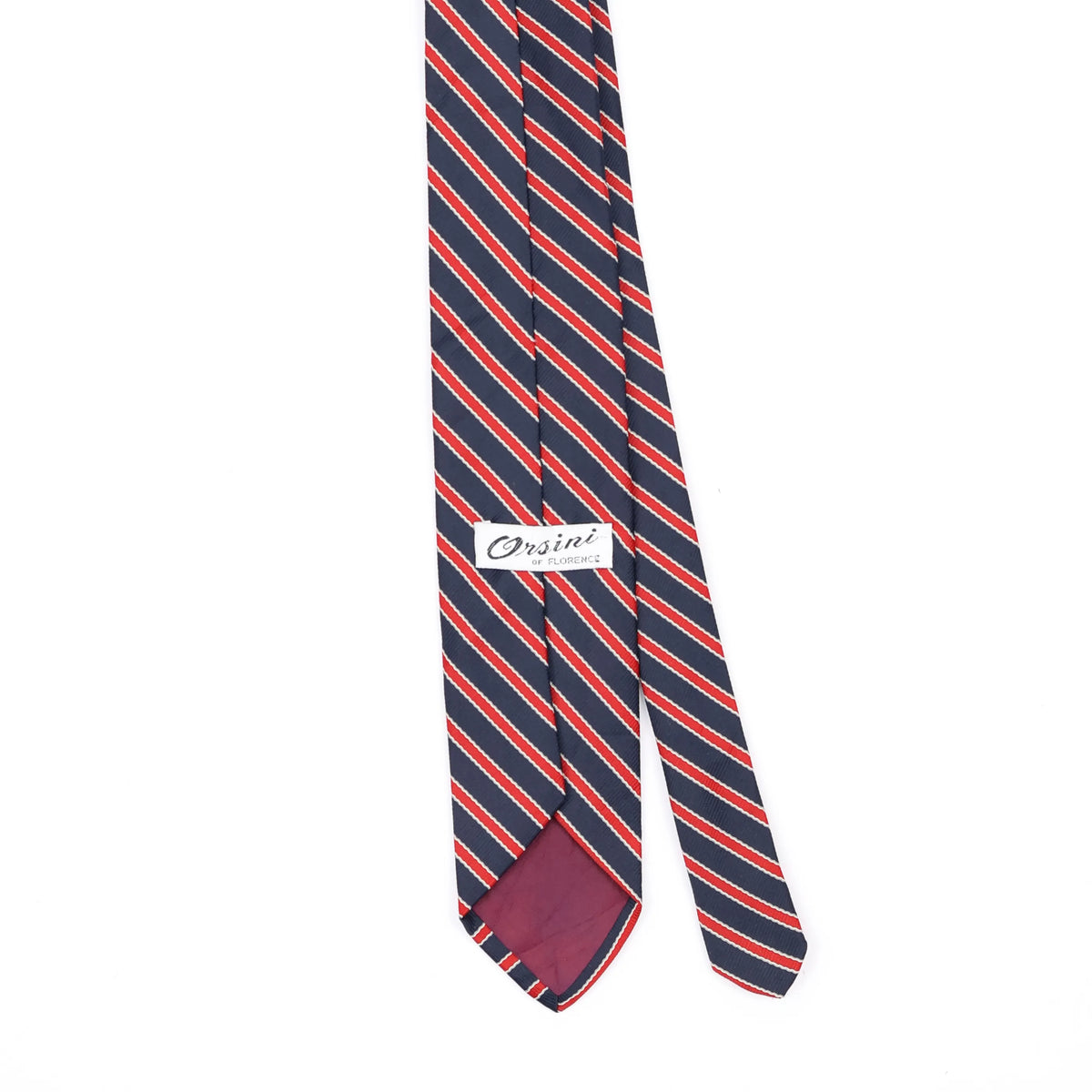 Back Back Detail of Vintage 1990's Striped Patterned Tie